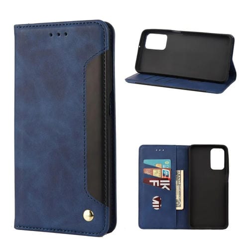 Para Xiaomi Redmi Note 11 PRO Siente la piel para empalmar la caja del teléfono de cuero (azul)