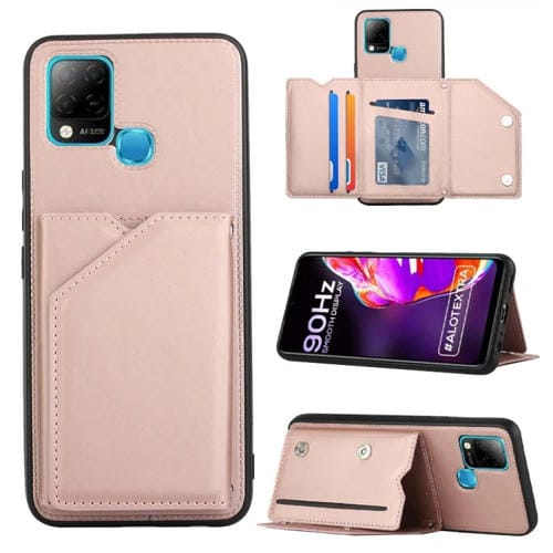 Para Infinix Hot 10s / 10t / 10s NFC Skin Feel PU + TPU + PC Case de teléfono (oro rosa)