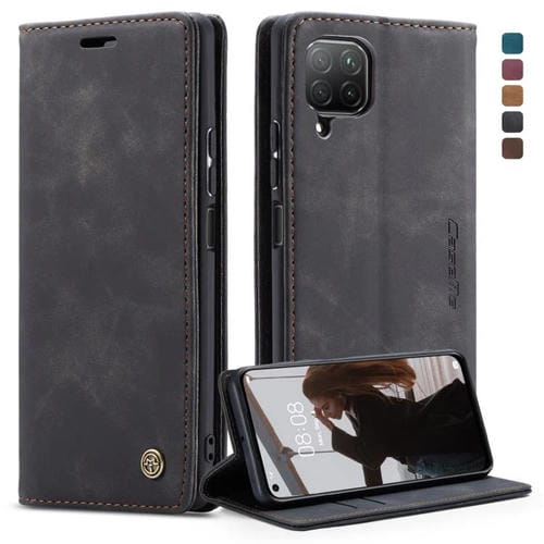 Para Huawei P40 Lite CaseMe-013 Estuche de cuero con tapa horizontal multifuncional con ranura para tarjeta, soporte y billetera (negro)