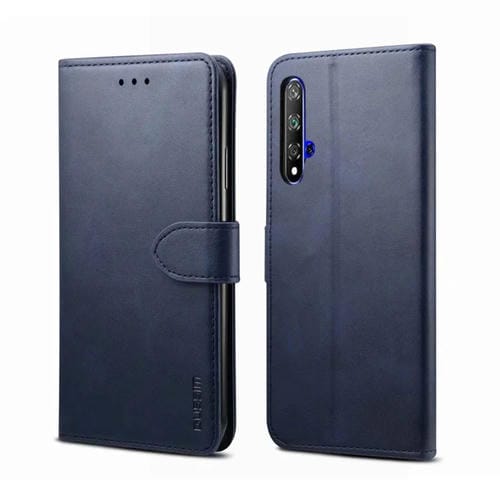Para Huawei Honor 20 GUSSIM Business Style Funda de cuero con tapa horizontal con soporte, ranuras para tarjetas y billetera (azul)