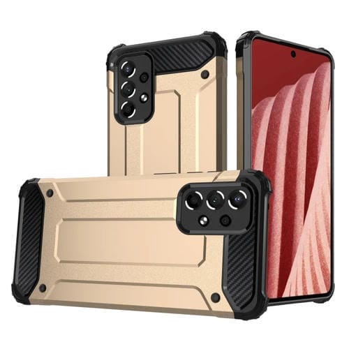 Caja de Teléfono Samsung Galaxy A73 2022 Magic Armor TPU + PC Combinada (Oro)