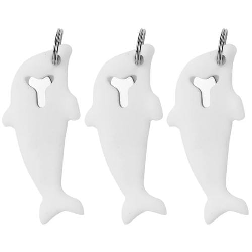 2 en 1 Aguja de Extracción para Teléfono y Tableta Forma de Delfín (Blanco) 3 Uds