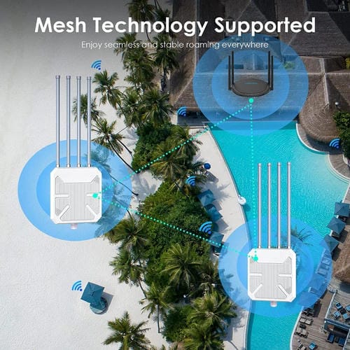 Extensor WIFI Exterior Wavlink WN573HX1 WIFI 6 AX1800 Doble Banda Largo Alcance (Enchufe UE)