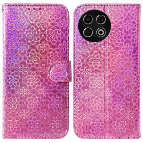 Funda de cuero con hebilla magnética para Tecno Spark 30 Pro (rosa)