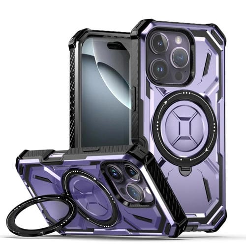Funda para Teléfono iPhone 16 Pro Armor Series con Soporte (Morado Claro)