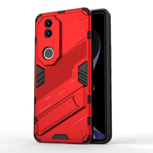 Funda 2 En 1 de PC + TPU con Soporte para Vivo V50 5G Global Punk Armor (Roja)