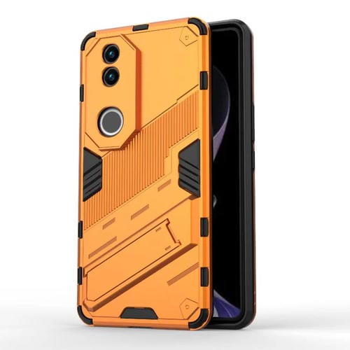 Funda 2 En 1 de PC + TPU con Soporte para Vivo V50 5G Global Punk Armor (Naranja)