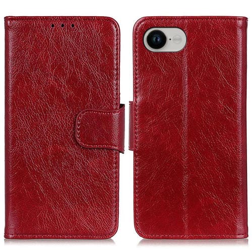 Funda para iPhone 16E Piel Textura Nappa (Roja)