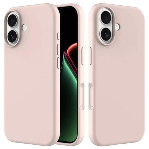 Funda de silicona de color sólido para iPhone 17 (rosa arena)