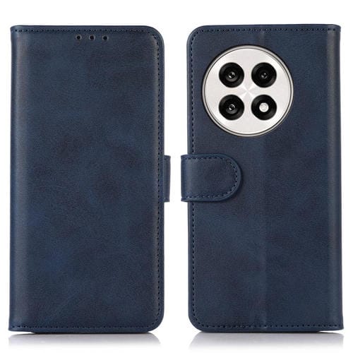 Funda de Cuero con Textura de Vaca para OnePlus 13R Global (Azul)
