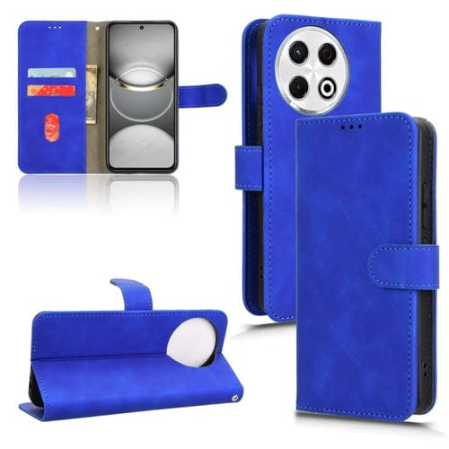 Funda de Cuero para Tecno Spark 30 Pro 4G con Tapa Magnética y Tacto Suave (Azul)