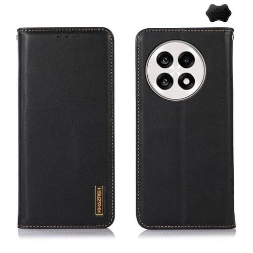 Funda para Teléfono Khazneh Nappa Piel de Vaca para OnePlus Ace 5 Pro / Ace 5 / 13R (Negra)