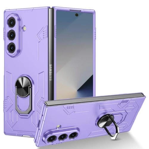 Funda protectora mate con anillo antigolpes y protección UV para Samsung Galaxy Z Fold7 5G (morado)