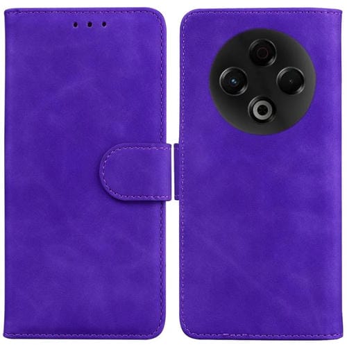 Funda de cuero con tapa para Tecno Spark 30 4G, color puro y tacto suave (morado)