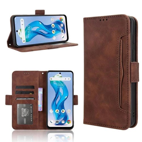 Funda de Piel Textura de Becerro con Ranuras para Tarjetas para ZTE Nubia S 5G A403Zt (Marrón)