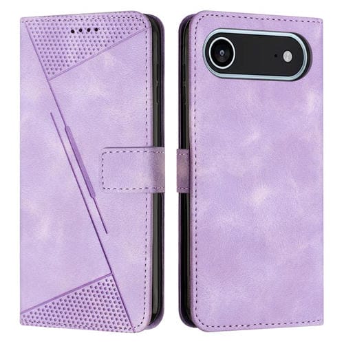 Funda de cuero triangular Dream para iPhone 17 Air con cordón (morado)