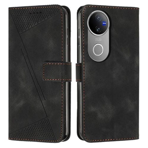 Funda de Cuero Triangular con Cordón para Vivo V50 Dream (Negra)