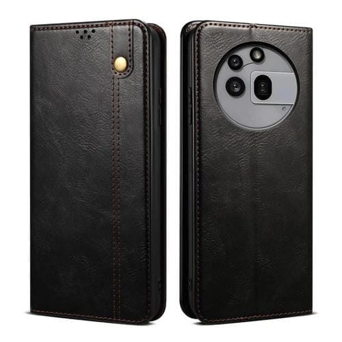 Funda de Cuero Crazy Horse para Teléfono 3A Pro (Negro)