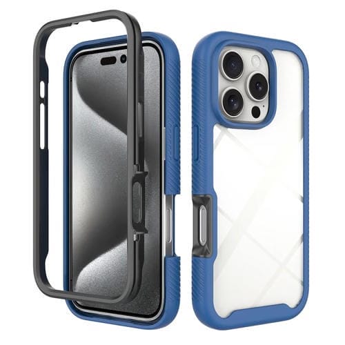 Funda para iPhone 16 Pro Starry Sky TPU Transparente a Prueba de Golpes (Azul Oscuro)