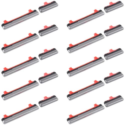 Botones de Encendido y Volumen para Samsung Galaxy Note 10 Lite SM-N770 (Gris) - Paquete de (10 Piezas)