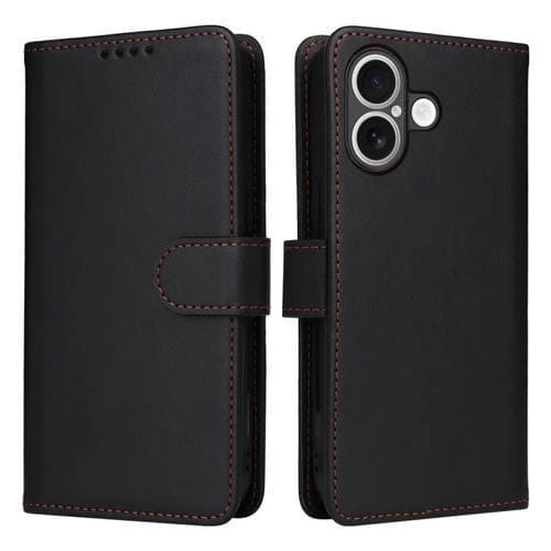 Funda BETOPNICE BN-005 2 en 1 desmontable de imitación de cuero genuino para iPhone 17 (negro)