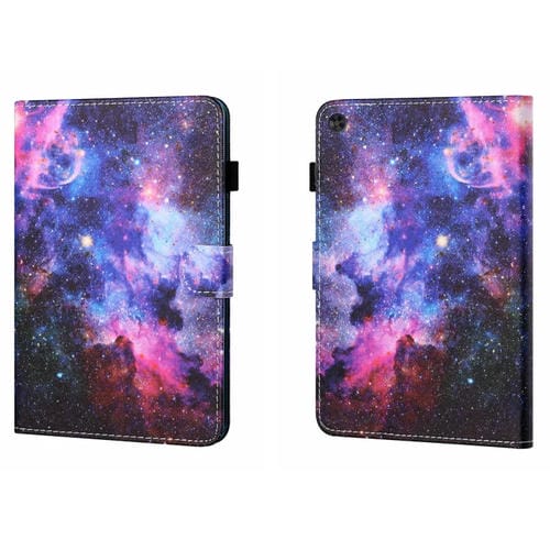 Funda para Tablet Samsung Galaxy Tab A9 Pu con Dibujo Coloreado y Costura con Función de Suspensión (Cielo Estrellado)