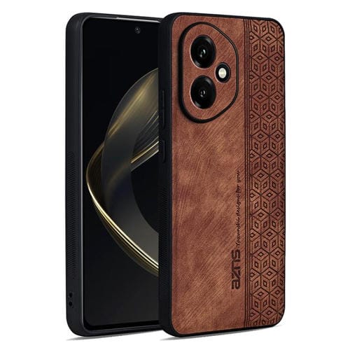 Funda para teléfono Honor 400 Global de 156,5 mm con relieve AZNS 3D y tacto suave (marrón)