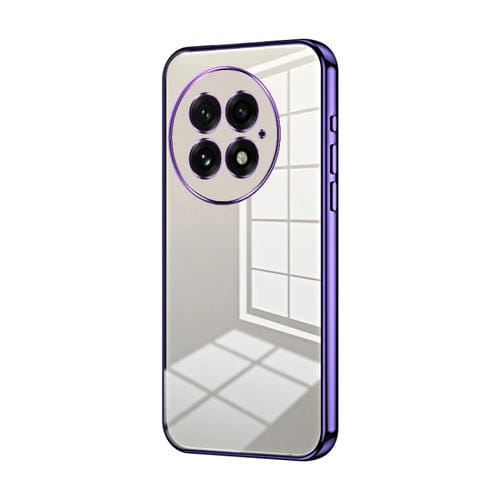Funda para Teléfono OnePlus 13 con Orificios Finos y Revestimiento Transparente (Morado)