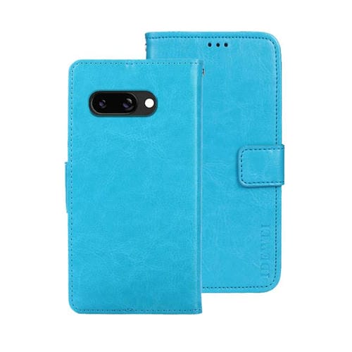 Funda de Cuero Crazy Horse para Google Pixel 9A (Azul Cielo)