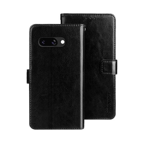 Funda de Cuero Crazy Horse para Google Pixel 9A (Negra)