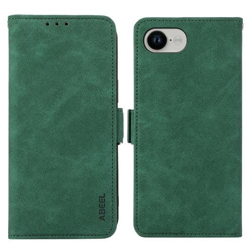 Funda de Cuero Abeel Rfid Magnética Esmerilada para iPhone 16E (Verde)