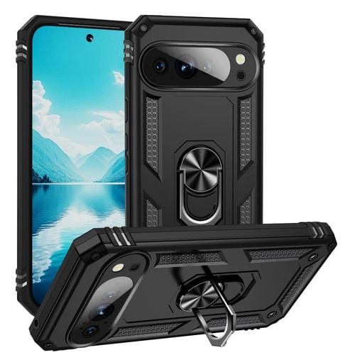 Funda TPU + PC a Prueba de Golpes con Soporte para Google Pixel 10 Pro (Negra)
