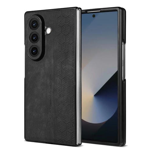 Funda AZNS con relieve 3D para Samsung Galaxy Z Fold7 5G (negra)