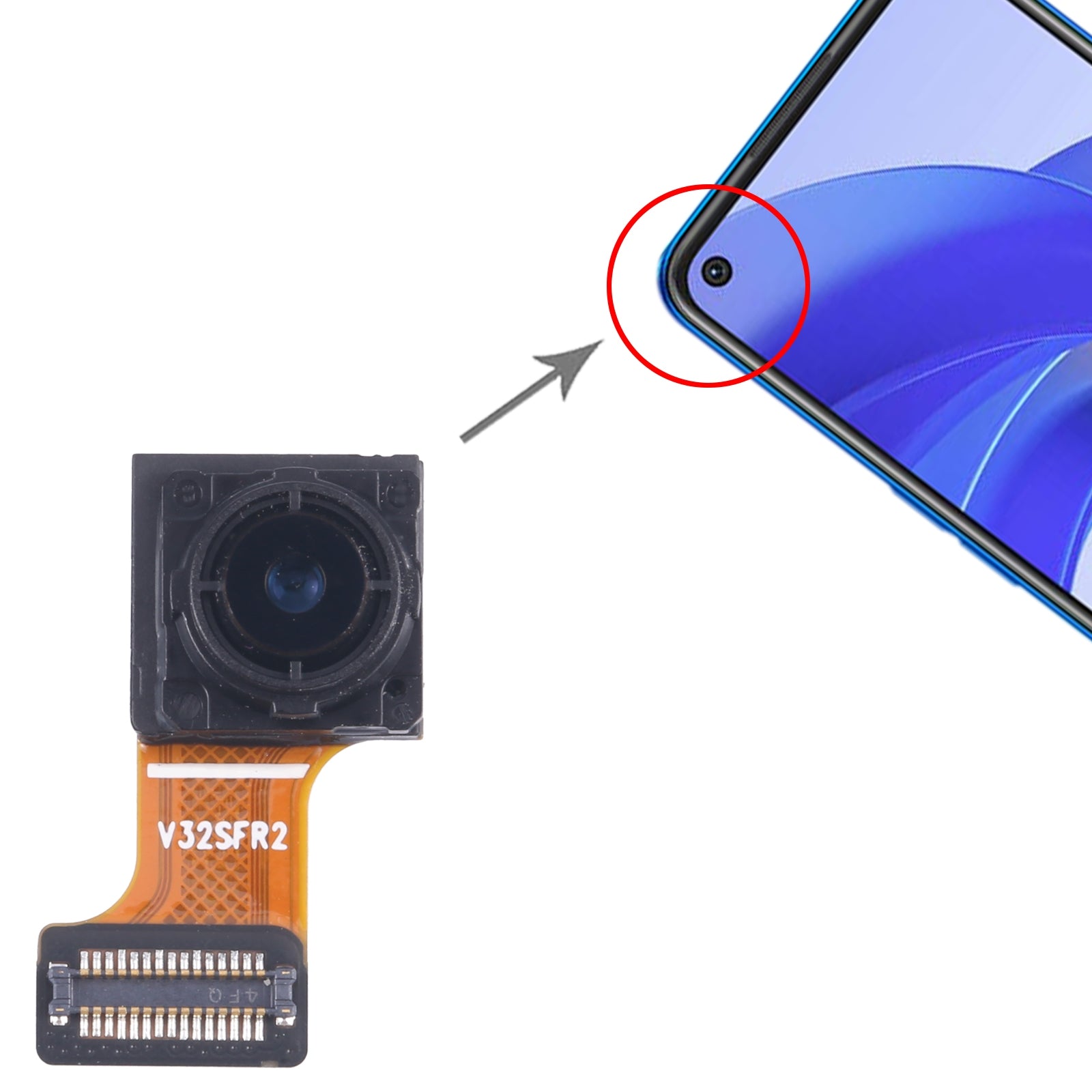 Caméra avant flexible Samsung Galaxy A55 5G A556B