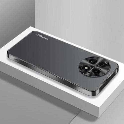 Funda de Acrílico Esmerilado Galvanizado para OnePlus 13 Ag (Negra)