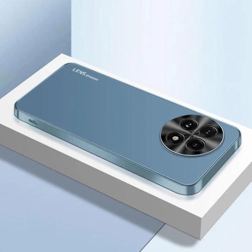 Funda acrílica esmerilada con galvanoplastia para OnePlus Ace 5 Pro (Azul Marino)