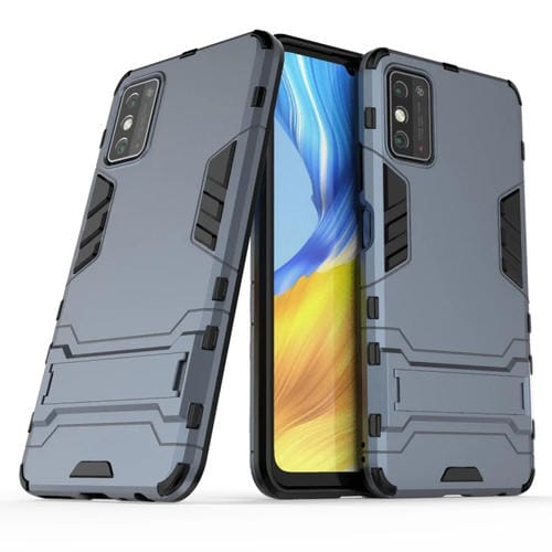 Para Huawei Honor X10 Max PC + TPU Funda protectora a prueba de golpes con soporte invisible (azul marino)