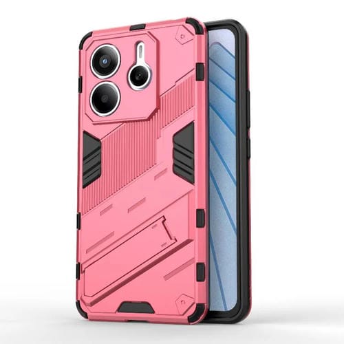 Para Redmi Note 14 5G Punk Armor 2 En 1 PC + Funda de Teléfono de TPU con Soporte (Rojo Claro)