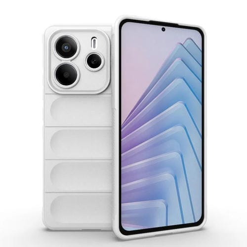 Funda de TPU + Franela Magic Shield para Redmi Note 14 5G (Blanca)