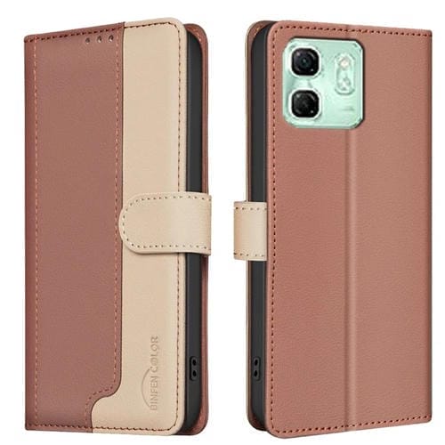 Funda de Cuero Antirrobo con Protección Rfid para Infinix Smart 9 Hot 50I (Marrón)