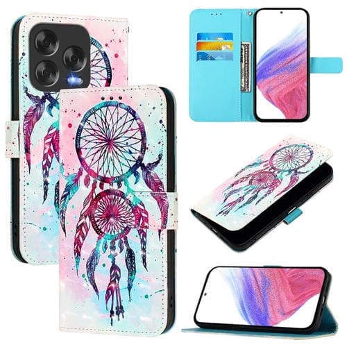 Funda de Cuero con Tapa Horizontal para ZTE Blade V70 con Diseño 3D Campanas de Viento (Color)