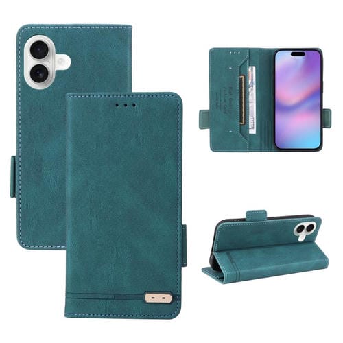 Funda de cuero con cierre magnético para iPhone 17 (verde)