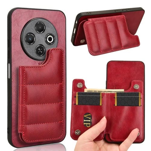Funda para Teléfono Tecno Spark 30C con Diseño de Vaca y Tarjeta de Costura (Roja)