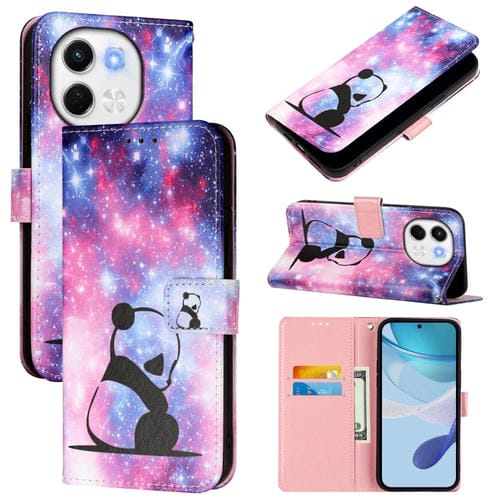 Funda de Teléfono Cuero Tecno Spark 30 5G Pova 6 Neo 5G Patrón Dibujo Colores (Baby Panda)