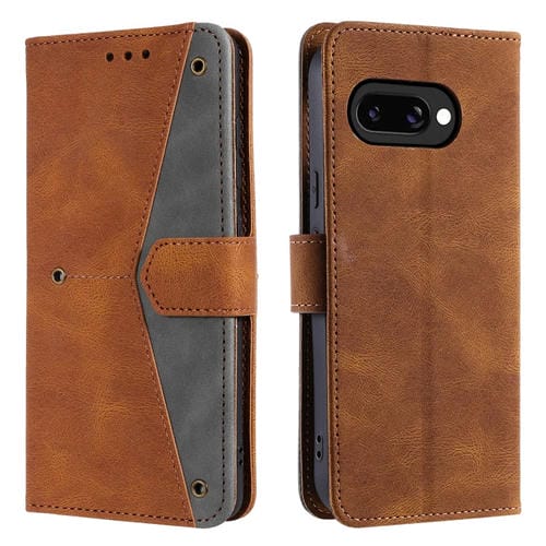 Funda de Piel de Becerro con Costuras para Google Pixel 9A (Marrón)