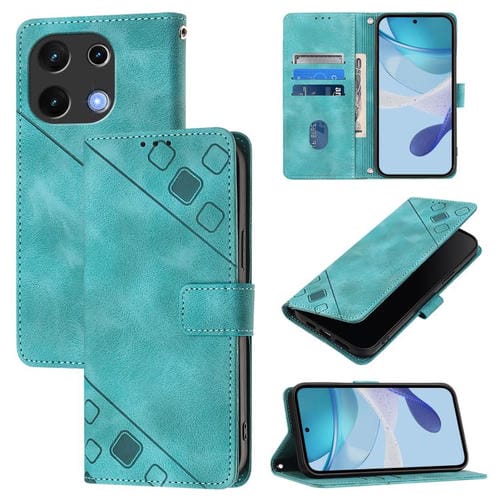 Funda de Piel con Relieve para Teléfono Umidigi Note 100 (Verde)
