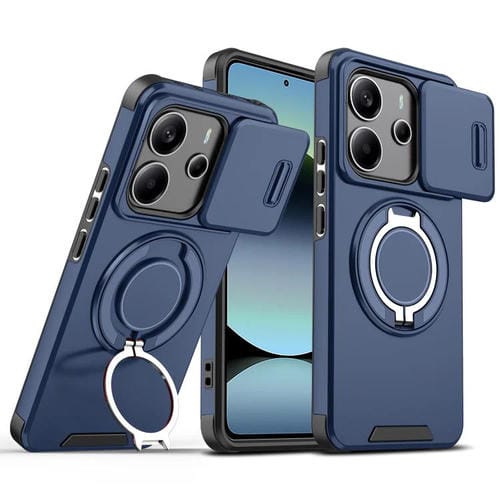 Funda para Redmi Note 14 4G con anillo deslizante de 163,25 mm (azul)