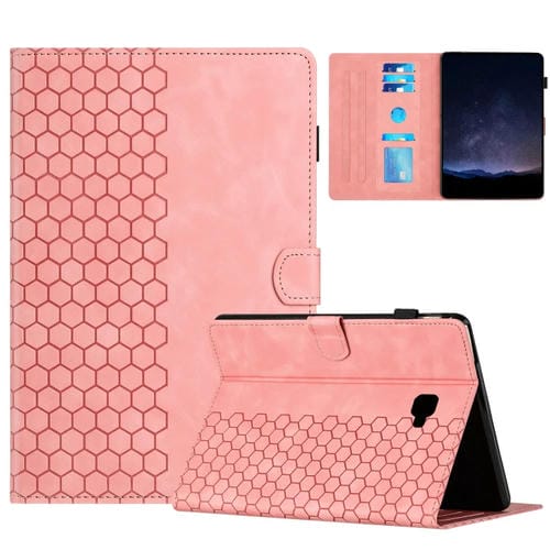 Funda Inteligente Cuero Samsung Galaxy Tab A 10.1 2016 T580 Relieve Panal (Rosa)