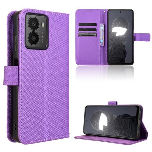Funda de Cuero con Textura de Diamante para Hmd Fusion 5G (Morado)