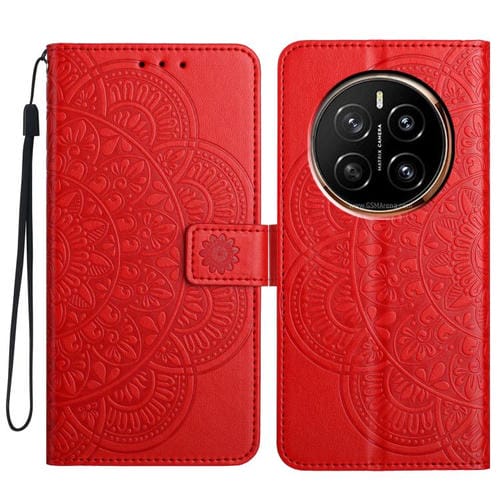Funda de Cuero con Relieve Floral para Honor Magic7 (Roja)